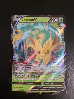 Leafeon V - 007/203 - Pokemon Evolving Skies Sword & Shield Ultra Rare Card NM - Image 1