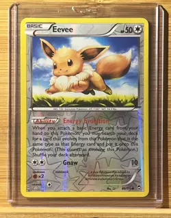 Pokemon TCG Eevee 80/111 XY-Furious Fists Reverse Holo Card Near Mint Condition - Image 1