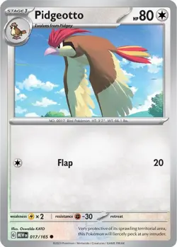 Pidgeotto 017/165 SV 151 MEWen English Pokemon Card NM - Image 1