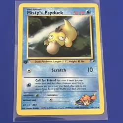 Pokemon Misty's Psyduck 1st Edition Gym Heroes Uncommon 54/132 Regular WOTC - Image 1