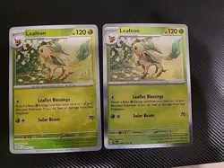 Leafeon 005/131 Pokemon TCG Prismatic Evolutions Reverse And Regular Holo - NM - Image 1