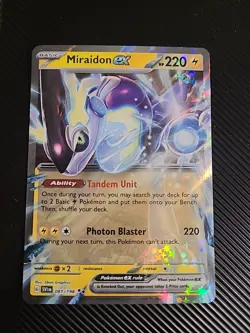 Miraidon EX 081/198 Full Art Scarlet and Violet Pokemon TCG NM - Image 1