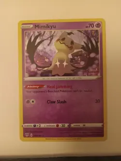 Pokemon TCG Mimikyu Darkness Ablaze 081/189 Holo Cosmos Holo Rare Rare - Image 1
