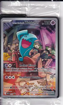 Team Rocket's Wobbuffet 203 Scarlet & Violet Promo Pokemon SEALED! - Image 1