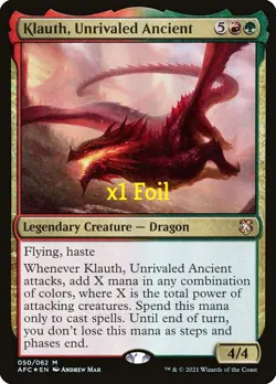 MTG Foil CMD: Adventures i/t Forgotten Realms AFC Klauth, Unrivaled Ancient MINT - Image 1