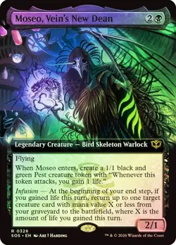 Moseo, Vein's New Dean Foil Extended Art Secrets of Strixhaven NM MTG - Image 1