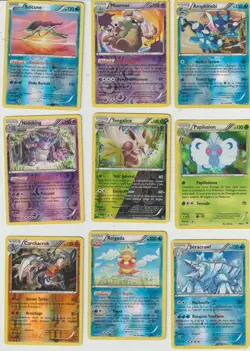 Lot x9 cartes POKEMON RARES 2016 FR EX-NM Suicune 30/122 REVERSE Amphinobi 40... - Image 1