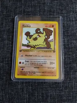 Pokemon TCG Mankey Team Rocket 61 Regular 1st Edition Common MINT CONDITION 1995 - Image 2