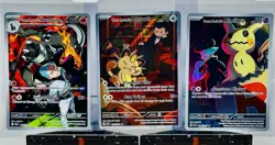 Pokemon Team Rocket Illustration Rare 3 Card Lot Mimikyu Meowth Houndoom IR - Image 1