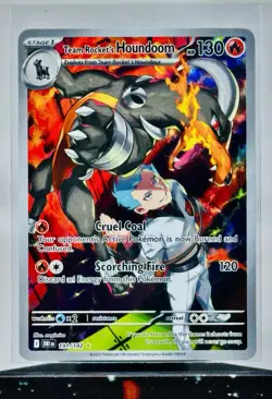 Pokemon Team Rocket Illustration Rare 3 Card Lot Mimikyu Meowth Houndoom IR - Image 4
