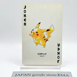 Pikachu Pokemon #025 Joker Playing Card Gold Poker Pichu Nintendo Japan Vintage - Image 1