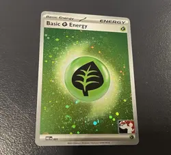 🍥 SWIRL x2 Grass Energy MEE 001 Cosmos Holo Pokemon TCG Play! Stamp NM 🍥 - Image 3