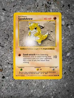 Pokemon TCG Cards SHADOWLESS Base Set Sandshrew 62/102 EXC-NM - Image 3