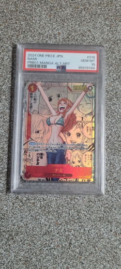 2024 One Piece PRB01 JP Manga Alternate Art #016 Nami PSA 10 GEM MINT - Image 3
