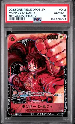 2023 ONE PIECE JAPANESE OP05-AWAKENING OF THE NEW ERA MONKEY D. LUFFY PSA 10 - Image 1