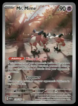 Pokemon Cards Mr. Mime 179/165 151 Illustration Rare NM - Image 1