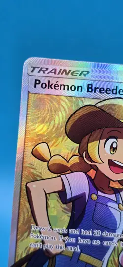 Pokemon Breeder 73/73 Shining Legends Holo Full Art Trainer Pokemon TCG Card/B1 - Image 2