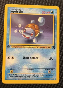Squirtle 68/82 1st Edition Team Rocket Non Holo Pokemon Card - Image 1