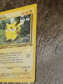 Pokemon Pikachu 60/64 Gold W Stamp 1st Edition Jungle Promo Card - Image 2