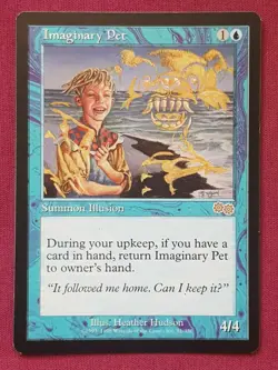 Magic The Gathering URZA'S SAGA IMAGINARY PET blue card MTG - Image 1