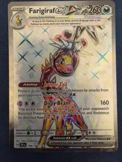 Pokemon TCG Farigiraf EX Temporal Forces 194/162 Card Ultra Rare NM - Image 1