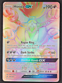 2019 Hoopa GX 187/181 Team Up Pokemon TCG Trading Card Game Rainbow - Image 1