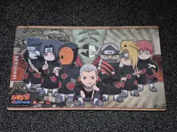 Rare Naruto TCG CCG Akatsuki Chibi Official Bandai PlayMat Card Mat - Image 1