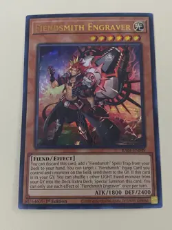 Yugioh Fiendsmith Engraver x 3 - 1st Edition Ultra Rare NM - Free Holo Card - Image 4