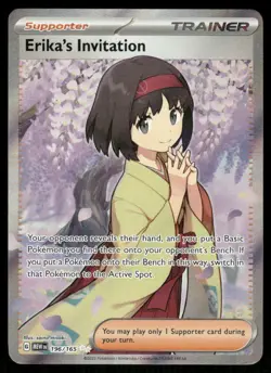 Pokemon Cards Erika's Invitation 196/165 151 Ultra Rare NM - Image 1