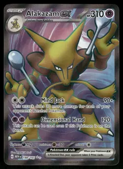 Pokemon Cards Alakazam ex 188/165 151 Ultra Rare NM - Image 1