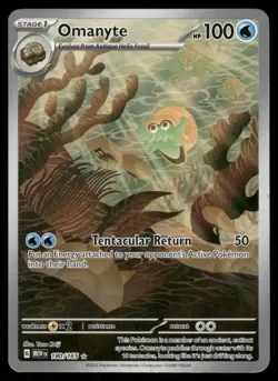 Pokemon Cards Omanyte 180/165 151 Illustration Rare NM - Image 1