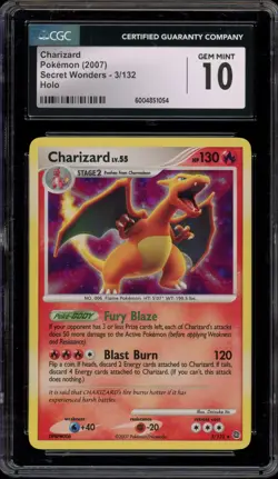 Pokemon Charizard Secret Wonders Holo Rare #3 CGC 10 Gem Mint - Image 1