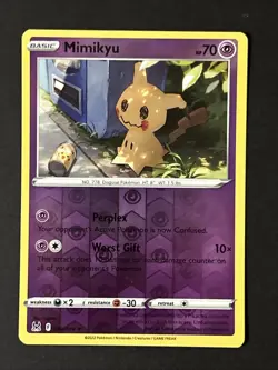 Reverse Holo Mimikyu 080/196 Rare SWSH11: Lost Origin Pokemon Pikachu NM - Image 1