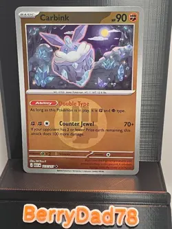 Carbink 117/217 Ascended Heroes Reverse Holo Fighting Energy Pokemon TCG NM - Image 1