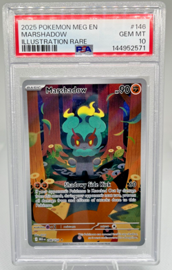 2025 POKEMON MEG EN-MEGA EVOLUTION ILLUSTRATION RARE #146 MARSHADOW PSA 10 - Image 3