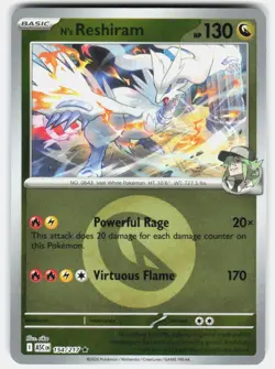 N'S RESHIRAM ENERGY SYMBOL 154/217 ASCENDED HEROES POKEMON REVERSE HOLO NM/M - Image 1