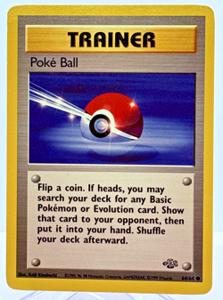 Poke Ball 64/64 Common Jungle WOTC Pokemon - Image 1