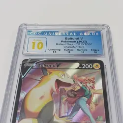 2022 POKEMON BRILLIANT STARS TRAINER GALLERY - HOLO BOLTUND V CGC 10 PRISTINE - Image 4