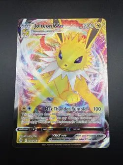 2021 Jolteon VMAX 051/203 Ultra Rare Holo NM SWSH07: Evolving Skies Pokemon - Image 3