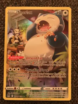 Pokemon Lost Origin Trainer Gallery Snorlax TG10/TG30 Rare Holo Pack Fresh - Image 1