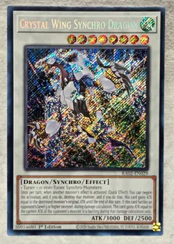 Yugioh Quarter Century Crystal Wing Synchro Dragon RA02-EN029 1st edition - Image 1