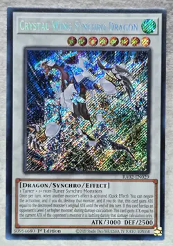 Yugioh Quarter Century Crystal Wing Synchro Dragon RA02-EN029 1st edition - Image 2