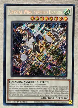 Yugioh Quarter Century Crystal Wing Synchro Dragon RA02-EN029 1st edition - Image 3