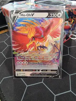 Ho-Oh V 140/195 Silver Tempest Ultra Rare Holo Pokemon TCG Card NM-MINT - Image 1