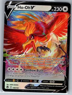 Ho-Oh V 140/195 SWSH12: Silver Tempest - Pokemon Card - NM - Image 1