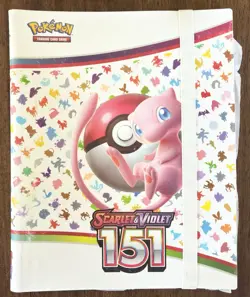 151 Pokemon Scarlet Violet Mew Cover Card Binder Only NO Cards READ** - Image 1