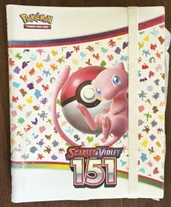 151 Pokemon Scarlet Violet Mew Cover Card Binder Only NO Cards READ** - Image 3
