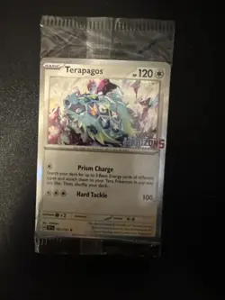 Pokemon TCG Terapagos 161/191 SPRIGATITO GameStop Promo Stamped Sealed Horizons - Image 1