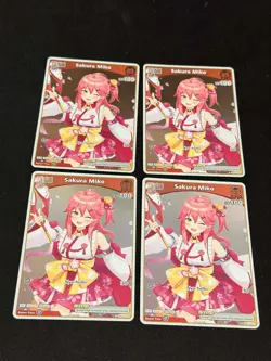 Hololive Official Card Game English 4x Sakura Miko hBP03-025 FOIL PROMO - Image 1