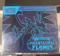 Pokemon TCG Mega Evolution Phantasmal Flames Elite Trainer Box Sealed - Image 1